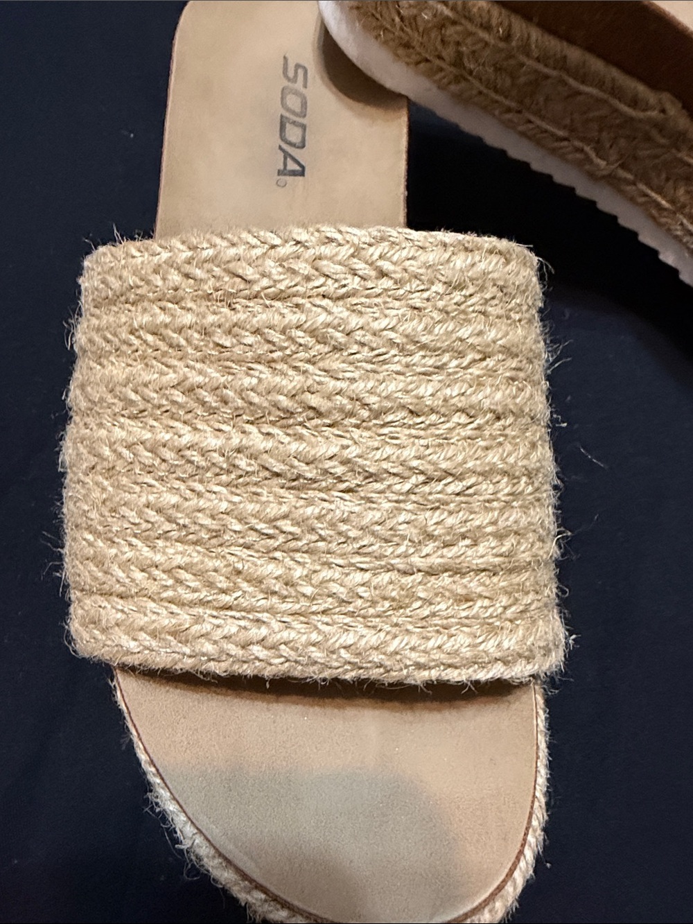 Soda Beige Woven Espadrille Slide Sandals - Picture 5 of 6